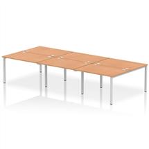 Impulse BacktoBack 6 Person Bench Desk W1200 x D1600 x H730mm With