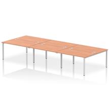 Impulse BacktoBack 6 Person Bench Desk W1400 x D1600 x H730mm With