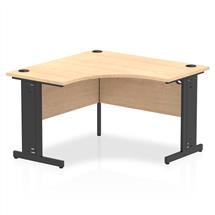 Impulse Corner Office Desk W1200 x D1200 x H730mm Cable Managed Leg