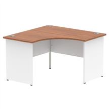 Impulse Corner Office Desk W1200 x D1200 x H730mm Panel End Leg Walnut