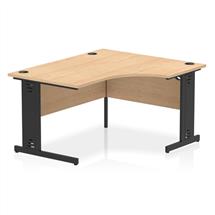 Impulse | Impulse Right Crescent Office Desk W1400 x D1200 x H730mm Cable