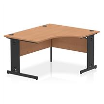 Impulse Right Crescent Office Desk W1400 x D1200 x H730mm Cable