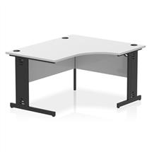 Impulse Right Crescent Office Desk W1400 x D1200 x H730mm Cable