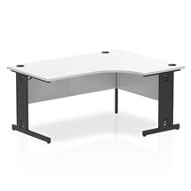 Impulse Right Crescent Office Desk W1600 x D1200 x H730mm Cable