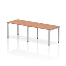 Impulse Single Row 2 Person Bench Desk W1200 x D800 x H730mm Beech