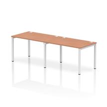 Impulse Single Row 2 Person Bench Desk W1200 x D800 x H730mm Beech