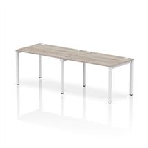 Impulse Single Row 2 Person Bench Desk W1200 x D800 x H730mm Grey Oak