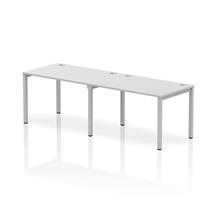 Impulse Single Row 2 Person Bench Desk W1200 x D800 x H730mm White