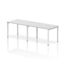 Impulse Single Row 2 Person Bench Desk W1200 x D800 x H730mm White