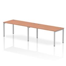 Impulse Single Row 2 Person Bench Desk W1600 x D800 x H730mm Beech