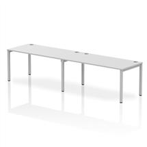 Impulse Single Row 2 Person Bench Desk W1600 x D800 x H730mm White