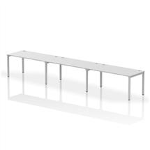 Impulse | Impulse Single Row 3 Person Bench Desk W1600 x D800 x H730mm White