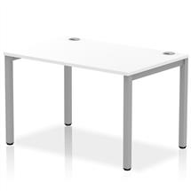 Impulse Single Row Bench Desk W1200 x D800 x H730mm White Finish