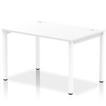 Impulse Single Row Bench Desk W1200 x D800 x H730mm White Finish White