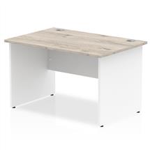 Impulse | Impulse Straight Office Desk W1200 x D800 x H730mm Panel End Leg Grey