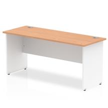 Impulse | Impulse Straight Office Desk W1600 x D600 x H730mm Panel End Leg Oak