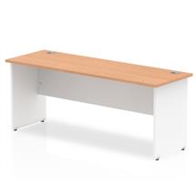 Impulse Straight Office Desk W1800 x D600 x H730mm Panel End Leg Oak