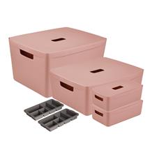 Inabox Designer Storage Boxes With Lids and Trays Small Value Pack (2