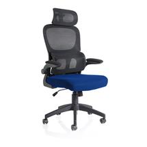 Iris Mesh Back Task Operator Office Chair Bespoke Stevia Blue Fabric