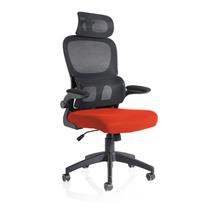 Iris Mesh Back Task Operator Office Chair Bespoke Tabasco Orange