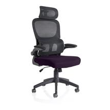 Iris Mesh Back Task Operator Office Chair Bespoke Tansy Purple Fabric