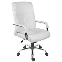 Kendal | Kendal Luxury Faux Leather Executive Office Chair White - 6901KW