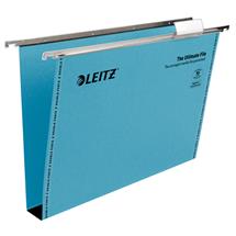 Leitz Ultimate Clenched Bar Foolscap Suspension File Card 30mm Blue