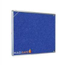 Magiboards Fire Retardant Blue Felt Lockable Noticeboard Display Case