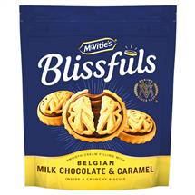 McVities Blissfuls Chocolate & Caramel Biscuits Bag (Pack 172g)