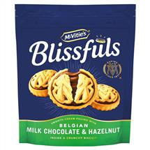 McVities Blissfuls Chocolate and Hazelnut Biscuit Bag (Pack 172g)