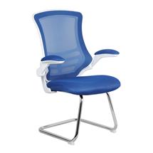 Nautilus Designs Luna Designer High Back Mesh Blue Cantilever Visitor