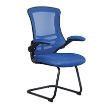 Nautilus Designs Luna Designer High Back Mesh Blue Cantilever Visitor