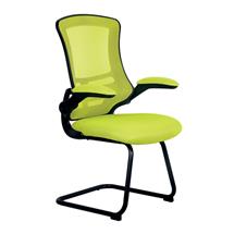 Nautilus Designs Luna Designer High Back Mesh Green Cantilever Visitor