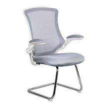 Luna | Nautilus Designs Luna Designer High Back Mesh Grey Cantilever Visitor