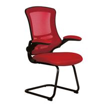 Nautilus Designs Luna Designer High Back Mesh Red Cantilever Visitor