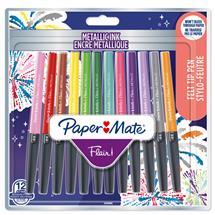 Paper Mate Metallic Felt Tip Pen Medium 0.7mm Tip Assorted Colours