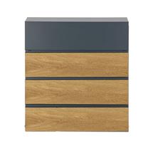 Phoenix Estilo Top Loading Letter Box With Key Lock Graphite Grey and