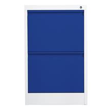 Phoenix FC Series 2 Drawer Filing Cabinet Grey Body Blue Drawers with