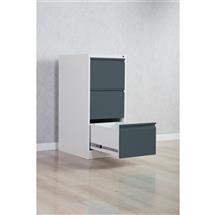 Phoenix FC Series 3 Drawer Filing Cabinet Grey Body Anthracite Drawers