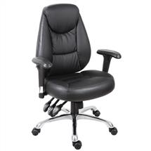 Portland Luxury Faux Leather Operator Office Chair Black - 6902PB