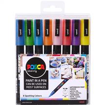 Posca | Posca PC3M Paint Marker Assorted Sparkling Colours (Pack 8)