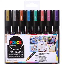 Posca | Posca PC5M Paint Marker Assorted Metallic Colours (Pack 8)