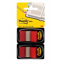 Postit Index Medium Flags 25mm Red Dual Pack 50 Tabs Per Pack (Pack