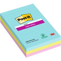 PostIt Super Sticky Notes 101x152mm Ruled 90 Sheets Cosmic Colours