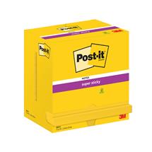 Postit Super Sticky Notes 76x127mm 90 Sheets Ultra Yellow (Pack 12)