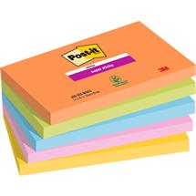 Post it Super Sticky Notes Boost Colours 76x127mm 90 Sheets (Pack 5)