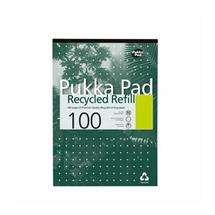 Pukka Pad Recycled Refill Pad A4 100 Recycled Pages 80gsm 4 Hole