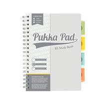 Project Books | Pukka Pads Study Book B5 181 x 257mm 4 Coloured Dividers 3 Paper Types