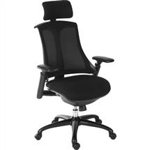 Rapport | Rapport Mesh Back Executive Office Chair with Fabric Seat Black