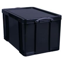 Really Useful | Really Useful Plastic Storage Box 84 Litre Black - 84SBKCB